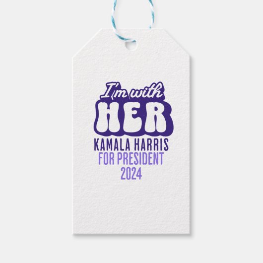 Ich bin mit ihrem Text Kamala Harris für Präsident Geschenkanhänger (Vorderseite)
