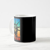 Ich bin mit ihrer Freiheitsstatue Vintage Poster Kaffeetasse (Vorderseite Links)