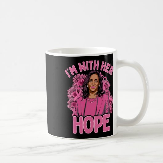 Ich bin mit ihrer Hoffnung Kamala Harris 2024 Brus Kaffeetasse (Rechts)
