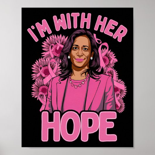 Ich bin mit ihrer Hoffnung Kamala Harris 2024 Brus Poster (Vorne)
