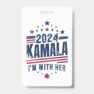 Ich bin mit ihrer Kamala-Abstimmung für 2024 Kamal Ausweis