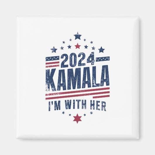 Ich bin mit ihrer Kamala-Abstimmung für 2024 Kamal Magnet (Vorne)