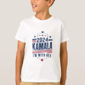 Ich bin mit ihrer Kamala-Abstimmung für 2024 Kamal T-Shirt (Vorderseite)