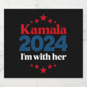 Ich bin mit ihrer Kamala-Abstimmung für den Präsid Bierflaschenetikett (Einzelnes Label)
