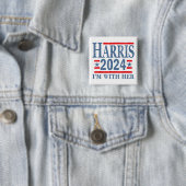 Ich bin mit ihrer Kamala-Abstimmung für den Präsid Button (Beispiel)