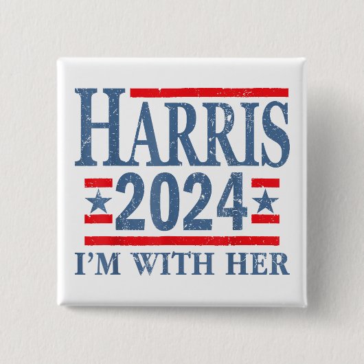 Ich bin mit ihrer Kamala-Abstimmung für den Präsid Button (Vorderseite)
