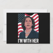 Ich bin mit ihrer Kamala-Abstimmung für den Präsid Einladung (Vorderseite)