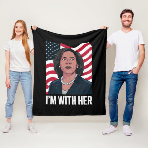 Ich bin mit ihrer Kamala-Abstimmung für den Präsid Fleecedecke