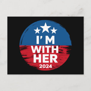 Ich bin mit ihrer Kamala-Abstimmung für den Präsid Postkarte