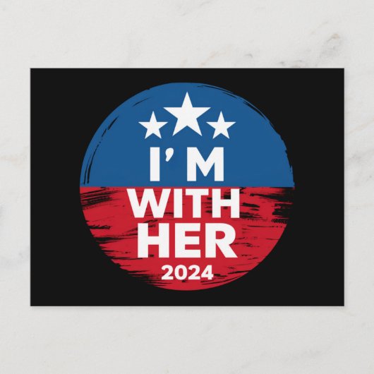 Ich bin mit ihrer Kamala-Abstimmung für den Präsid Postkarte (Vorderseite)