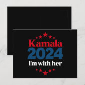 Ich bin mit ihrer Kamala-Abstimmung für den Präsid Postkarte (Vorne/Hinten)