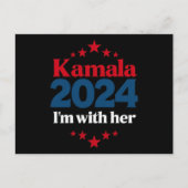 Ich bin mit ihrer Kamala-Abstimmung für den Präsid Postkarte (Vorderseite)