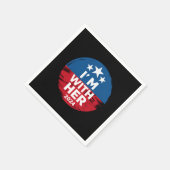 Ich bin mit ihrer Kamala-Abstimmung für den Präsid Serviette (Ecke)