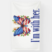 Ich bin mit ihrer Kamala Harris für Präsident Butt Banner (Vertikal)