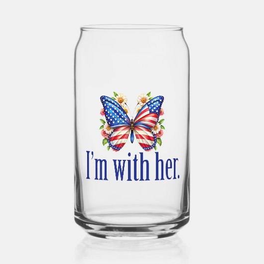 Ich bin mit ihrer Kamala Harris für Präsident Butt Dosenglas (Vorderseite)