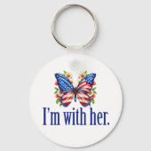 Ich bin mit ihrer Kamala Harris für Präsident Butt Schlüsselanhänger (Vorderseite)