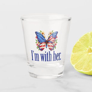 Ich bin mit ihrer Kamala Harris für Präsident Butt Schnapsglas