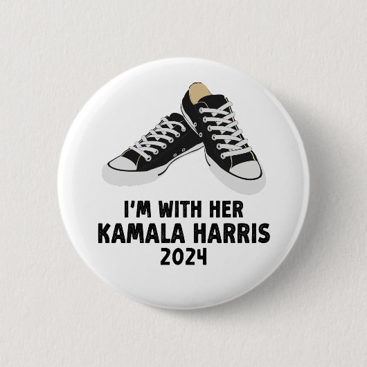 Ich bin mit ihrer Kamala Harris Unterstützung Kama Button (Vorderseite)
