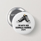 Ich bin mit ihrer Kamala Harris Unterstützung Kama Button (Vorne & Hinten)