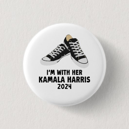 Ich bin mit ihrer Kamala Harris Unterstützung Kama Button (Vorderseite)