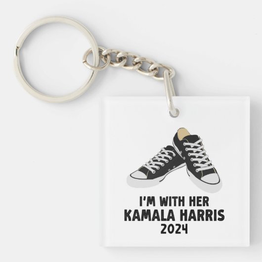 Ich bin mit ihrer Kamala Harris Unterstützung Kama Schlüsselanhänger (Vorderseite)