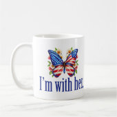 Ich bin mit ihrer Niedlichen Kamala Harris Butterf Kaffeetasse (Links)