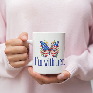 Ich bin mit ihrer Niedlichen Kamala Harris Butterf Kaffeetasse