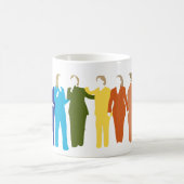 Ich bin mit ihrer Regenbogen-Tasse Kaffeetasse (Mittel)