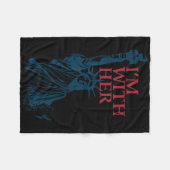 Ich bin mit ihrer Statue der Lady Liberty Kamala H Fleecedecke (Vorderseite (Horizontal))