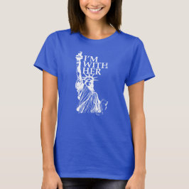 Ich bin mit ihrer Statue von Lady Liberty Patrioti T-Shirt