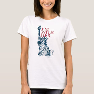 Ich bin mit ihrer Statue von Lady Liberty Patrioti T-Shirt