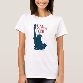 Ich bin mit ihrer Statue von Lady Liberty Patrioti T-Shirt