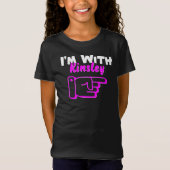 Ich bin mit Individuelle Name-Hand-Zeiger Links Ni T-Shirt (Vorderseite)