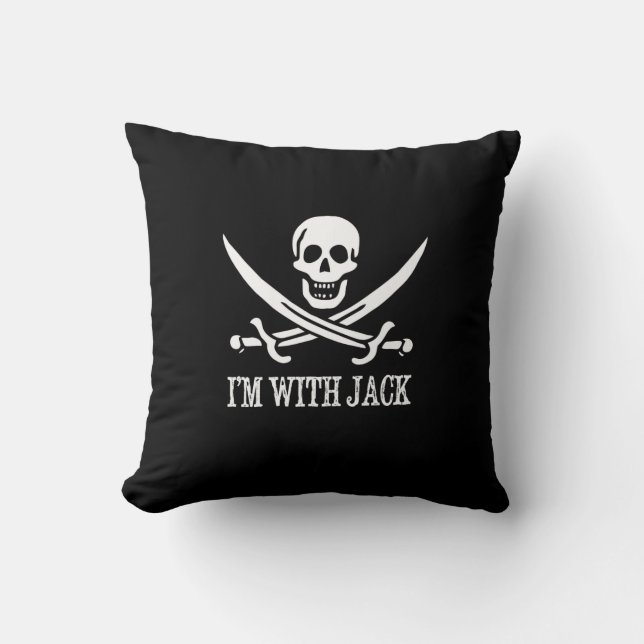 "Ich bin mit Jack " Kissen (Vorderseite)