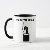 Ich bin mit Jesus Tasse (Links)