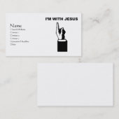Ich bin mit Jesus Visitenkarte (Vorne/Hinten)