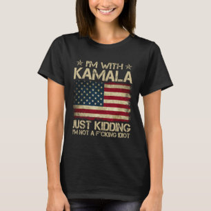 Ich bin mit Kamala, die nicht Idiot Flag Ele T-Shirt