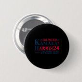 Ich bin mit Kamala einfach kidding nicht Idiot Ret Button (Vorne & Hinten)