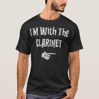 Ich bin mit Klarinette Halloween-Kostüm lustige Pa T-Shirt