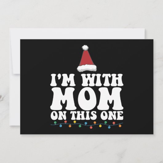 Ich bin mit Mama auf dieser Weihnachtsfamilie, die Einladung (Vorderseite)