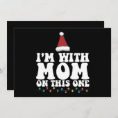 Ich bin mit Mama auf dieser Weihnachtsfamilie, die Einladung (Vorne/Hinten)