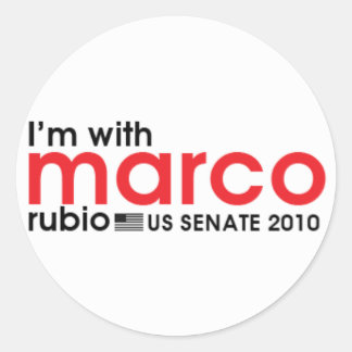 Ich bin mit Marco Runder Aufkleber