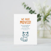 Ich bin mit meiner Katze mit benutzerdefinierten F Postkarte (Stehend Vorderseite)