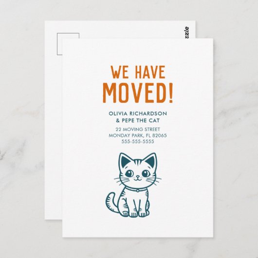 Ich bin mit meiner Katze mit benutzerdefinierten F Postkarte (Vorne/Hinten)