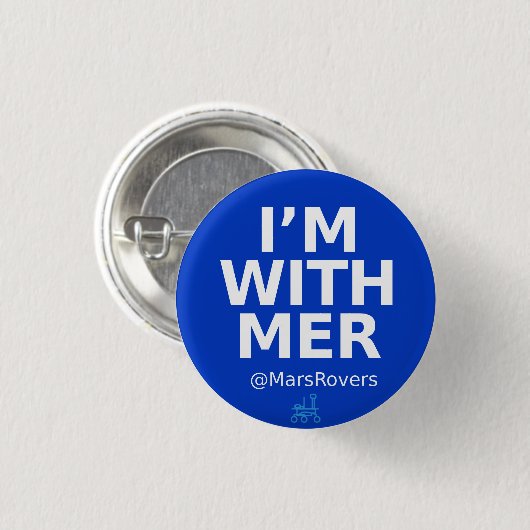 "Ich bin mit MER" Kampagne Knopf Button (Vorne & Hinten)