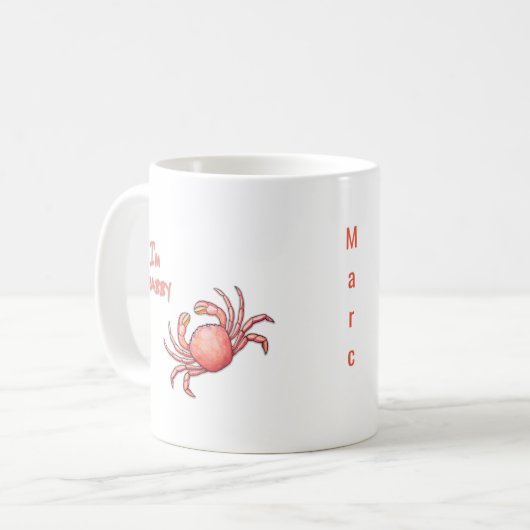 Ich bin mit Namenskrebs mürrisch Kaffeetasse (Vorderseite Links)