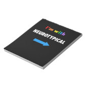 Ich bin mit neurotypischem Funny Autismus-T - Shir Notizblock (Rotiert)