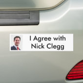 Ich bin mit Nick Clegg Stoßdämpfer-Stock Autoaufkleber (Auf Auto)
