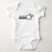 Ich bin mit Noob Baby Strampler (Vorderseite)