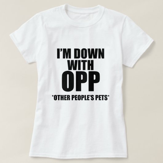 ICH BIN MIT OPP ANDEREN LEUTEN GESCHLOSSEN T-Shirt (Design vorne)
